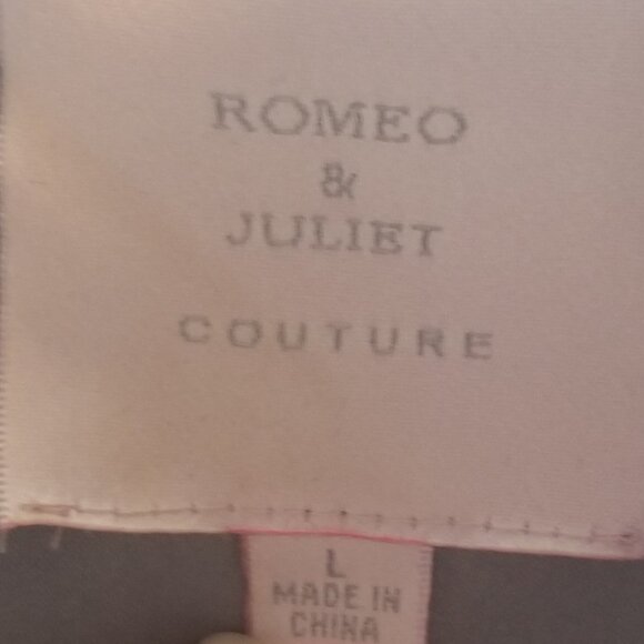 Romeo & Juliet Couture Wool Blend Faux Fur Grey Shabby Chic Y2K Vest Sz L - Picture 3 of 5
